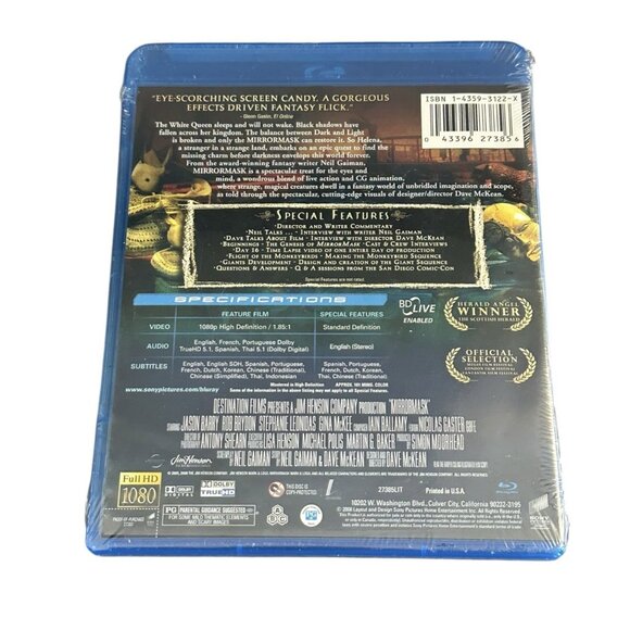 MirrorMask (Blu-ray Disc, 2008) Jim Henson Neil Gaiman Jason Barry RARE Fantasy - Picture 4 of 4